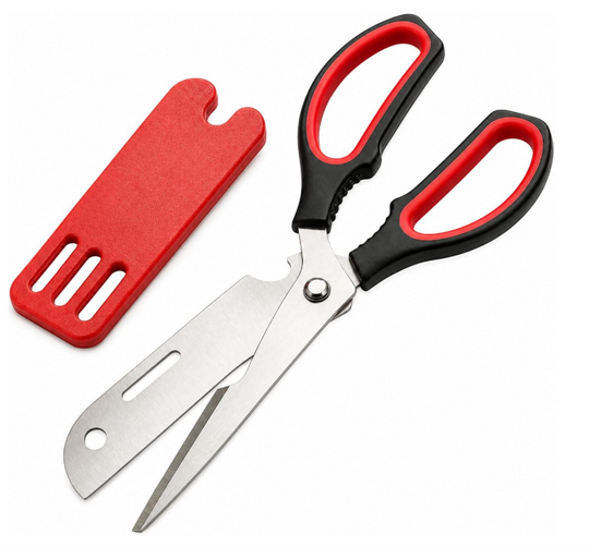 3-in-1 Camping Kitchen Scissors with Bottle Opener (MOQ 10 Sets)