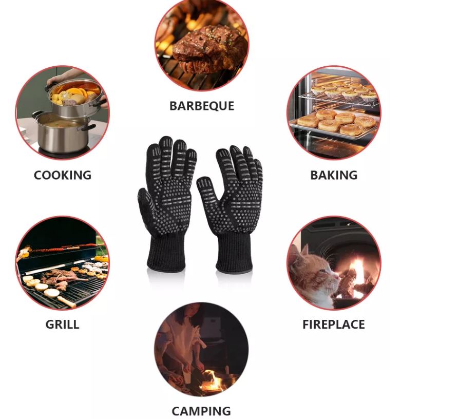 BBQ Grill Gloves & Multi Grill Rack Pack