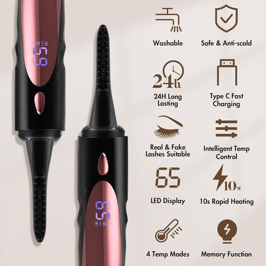 Quick Heated Mini Electric Eyelash Curler Heated With Clamp