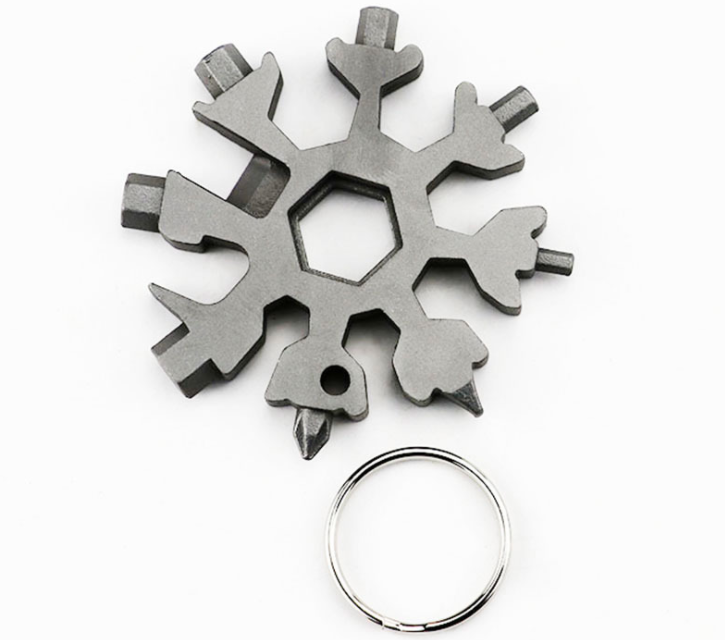 Perfect Gift Snowflake Multi Tool Stainless Steel 18-in-1(10 Pack)