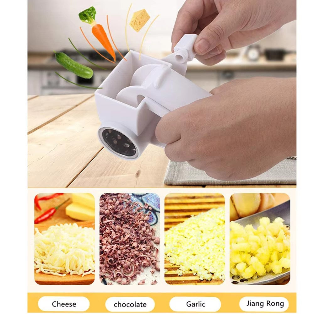 Multi Functional Professional Kitchen Chocolate Cheese Slicing Cutting Tool Stainless Steel Manual Handheld Rotary Cheese Grater(Bulk 3 Sets)