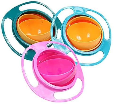 Baby Learning Drinking Cup & Baby Bowl Flying saucer Rotating & Balancing Combo Pack - MOQ 10 Pcs