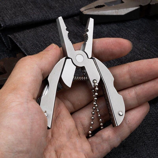 Multifunctional All In One Tool Mini Plier Keychain Set - 6-in-1 Multitool Plier, Adjustable Wrench & Carry Case(Bulk 3 Sets)