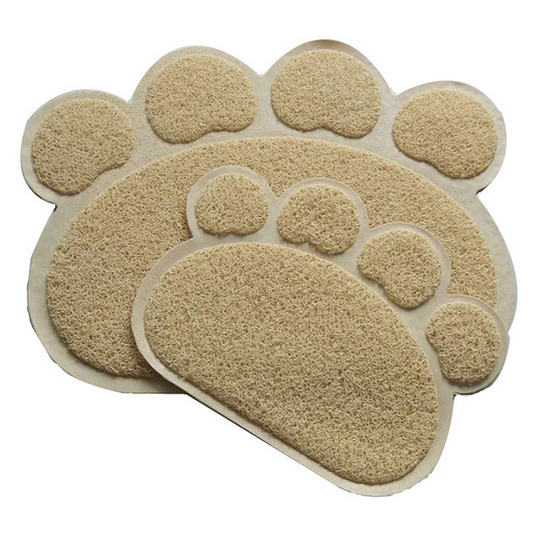 Non-Slip Cat Litter Mat Paw Shape Pet Dog Cat Puppy Kitten Dish Bowl Food Water Feeding Placemat(10 Pack)