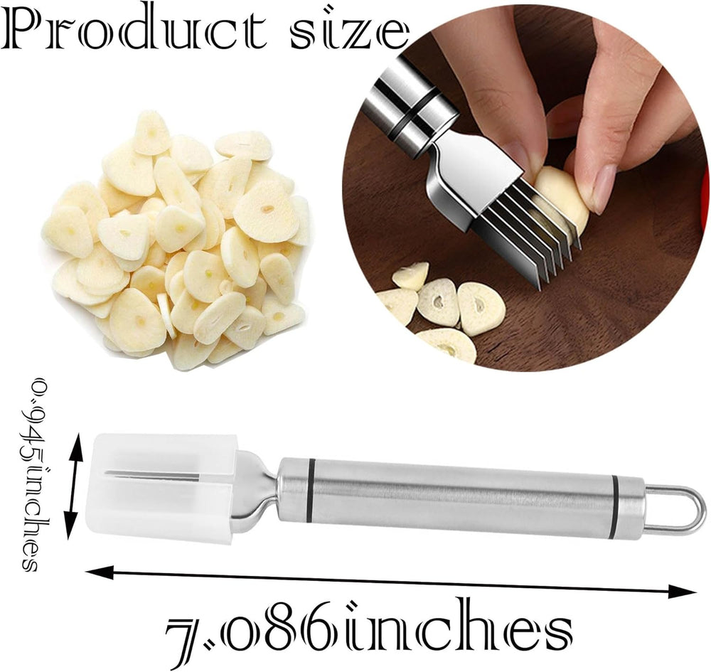 Kitchen Stainless Steel Onion Slicer Cutter Scallion Shredder Knife Vegetable & Fruit Tools (10 pack)