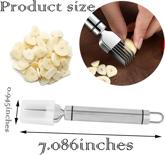 Kitchen Stainless Steel Onion Slicer Cutter Scallion Shredder Knife Vegetable & Fruit Tools (10 pack)