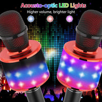 Karaoke Microphone Machine Toys for kids Bluetooth Microphone with LED Light, Birthday Gift(10 Pack)