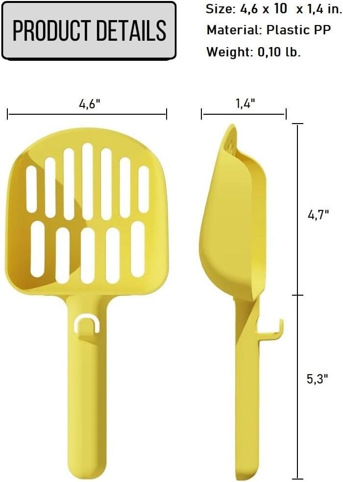 Cat Litter Scoop Plastic Long Handle Pets Cat Litter Sand Shovel Dogs Pooper Scoop Cleaning Tool Pet Supplies(10 Pack)