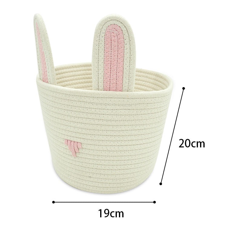 Closet Storage Rabbit Bins Desk Basket Organizer Baby Nursery(Bulk 3 Sets)