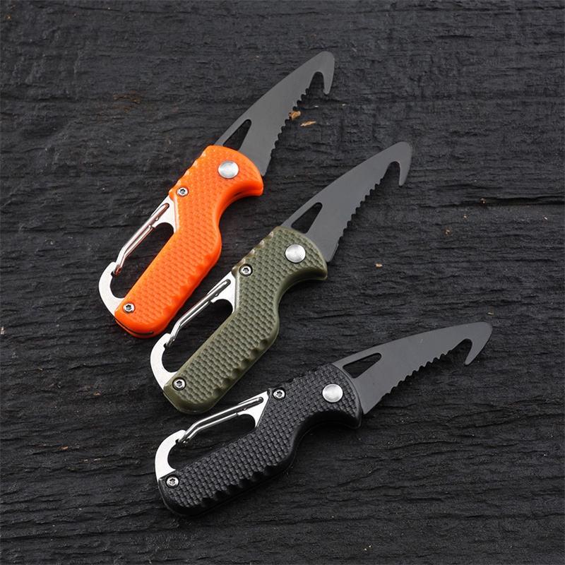 EDC Pocket Folding Knife Keychain Knives, Box Seatbelt Cutter, Rescue EDC Gadget, Key Chains for Women Men Everyday Carry