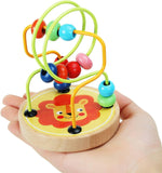 Perfect Gift Bead Maze Toy for Toddlers Wooden Colorful Roller Coaster Educational Circle Toys Learning Preschool Toys(Bulk 3 Sets)