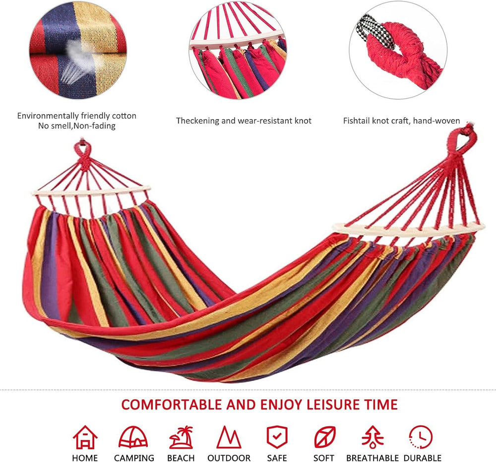 Folding Double Hanging Nylon Wholesale Swing Portable Outdoor Camping Hammock Canvas Hammock Bed