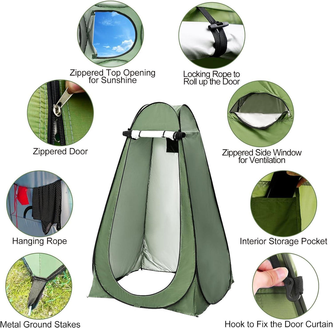 Privacy Tent Portable Changing Room Shower Tent for Camping Privacy Shelters Outdoor Camp Toilet Foldable Sun Shelter Rain Shelter with Carry Bag for Camping Hiking Picnic Fishing Beach(Bulk 3 Sets)