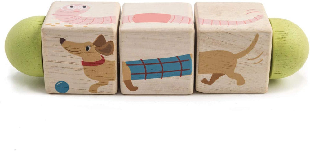 Strategic Thinking Baby Blocks STEM Wooden Educational Twisting Toy (10 Pack)