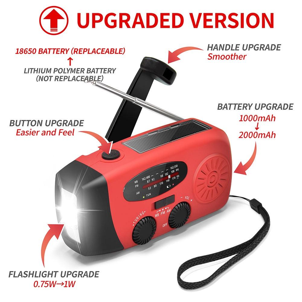 Earthquake disaster solar hand crank radio camping outdoor mini emergency survival kits(Bulk 3 Sets)