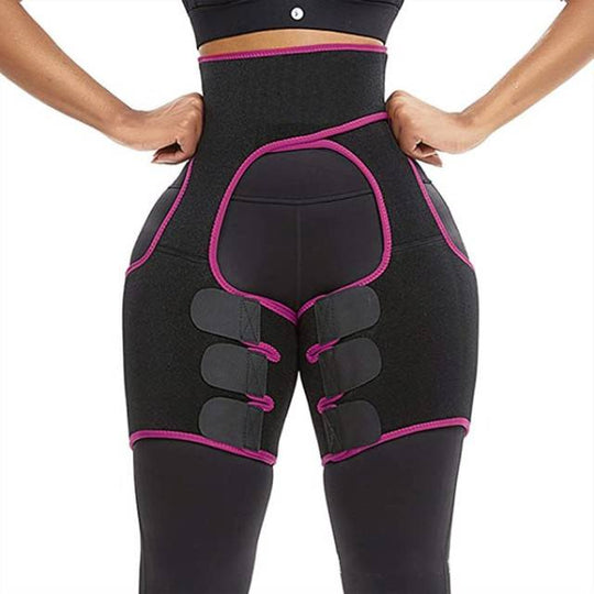 Three in one belt waist thigh trimmer waist trainer, Adjustable Body Shaper Thigh Trimmer Butt Lifter Slimming Elasticity Slimming Body Shaper Sport Workout Girdle Belt, High Waist