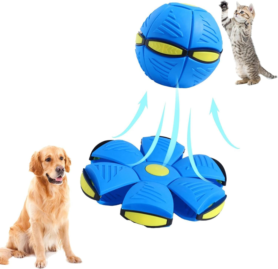 Flying Saucer Ball, Pet Toy, Outdoor Flying Saucer Ball for Dogs, Magic UFO Ball, Deformation Rebound Ball Stomp Ball(Bulk 3 Sets)