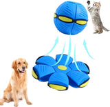 Flying Saucer Ball, Pet Toy, Outdoor Flying Saucer Ball for Dogs, Magic UFO Ball, Deformation Rebound Ball Stomp Ball
