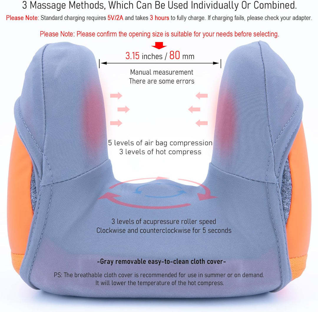 Wrist Massager with Heat and Compression & Shiatsu Kneading - Cordless Electric Hand Massager (Copy)