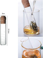 Tea Strainer Accessories Glass Test Tube Tea Strainer Glass Tube Tea Infuser With Cork Lid(Bulk 3 Sets)
