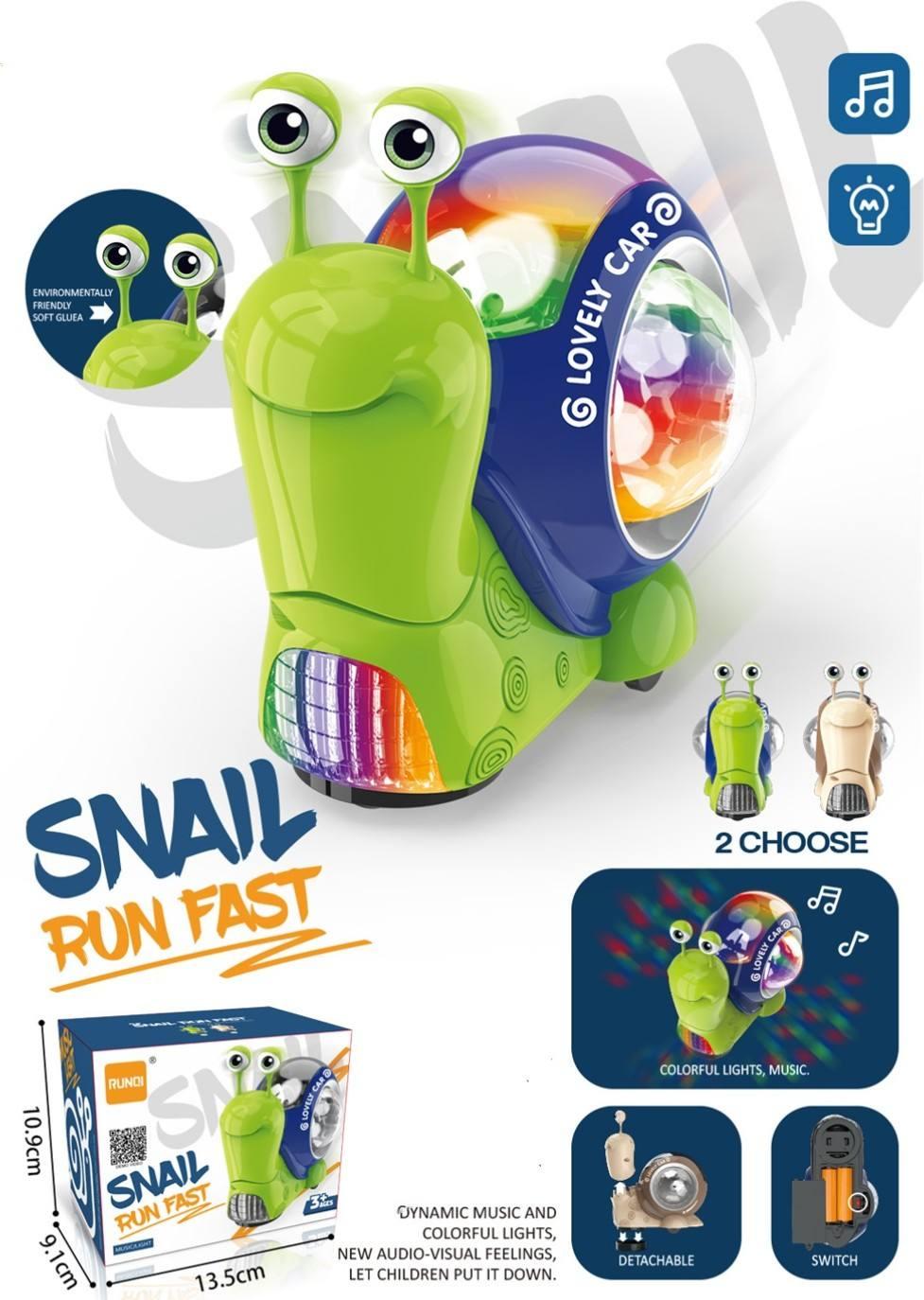 Educational Electric Lovely Walking Snail toy Music And Light Sensor Obstacles Avoidance Snail Lightup toys