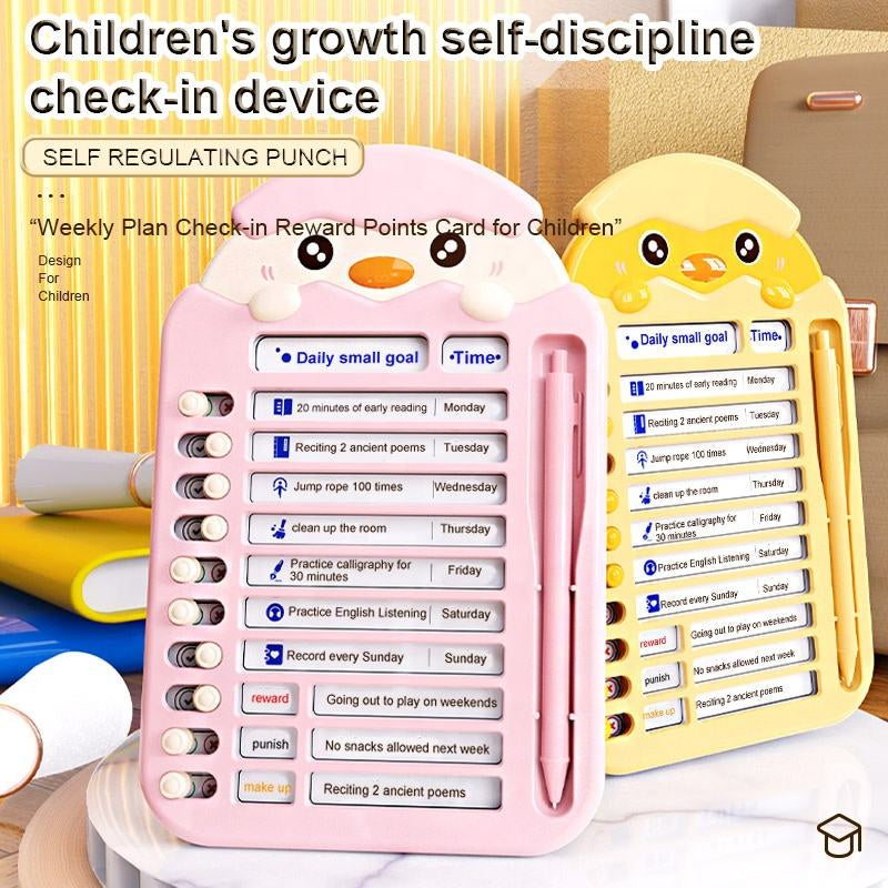 Children's Self-regulating Chore Card Punch School Students