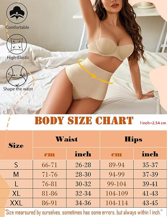Waist Cincher Girdle Body Shaper Thong For Women Tummy Control Panty Slimmer(Bulk 3 Sets)