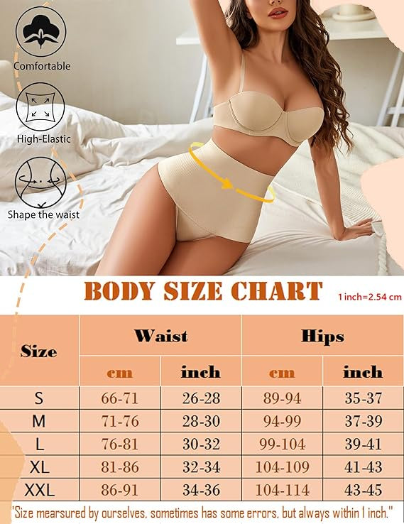 Waist Cincher Girdle Body Shaper Thong For Women Tummy Control Panty Slimmer(10 Pack)