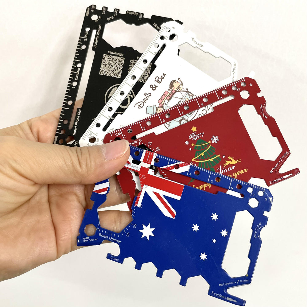 Multitool Pocket Tool 46 in 1 Credit Card Size - Cash Clip - Multi Purpose Tool Card(Bulk 3 Sets)