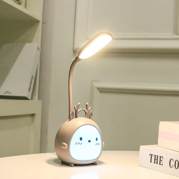 Desk Lamp, Portable LED Desk Lamps with Night Light,Rabbit Foldable USB Rechargeable Reading Light for Children Boys Girls