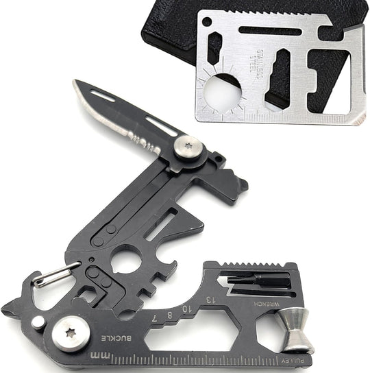 Folding Slim Compact Multi Tool Pocket Knives for Camping Fishing, Everyday Carry All IN ONE Tools