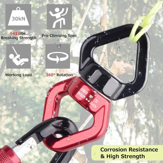 Aviation Aluminum Alloy Swivel Swing Device Safety Carabiner (10 Pack)