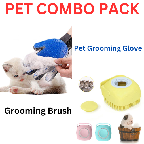 Pet Grooming Glove & Grooming Brush for your Lovable Pets