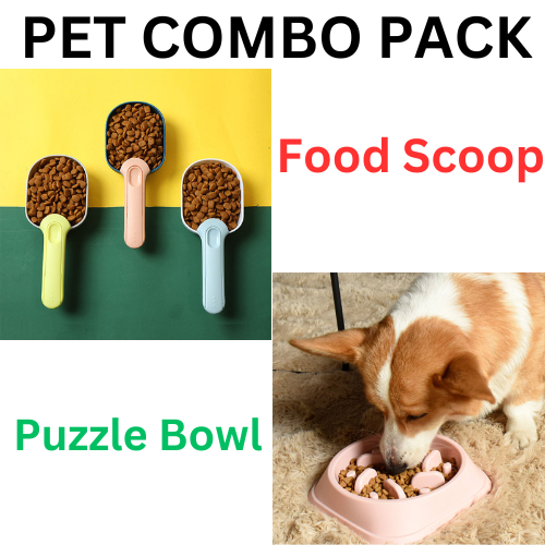 Multifunctional Dog Cat Feeders Food & Dog feeder Bowl Combo Pack