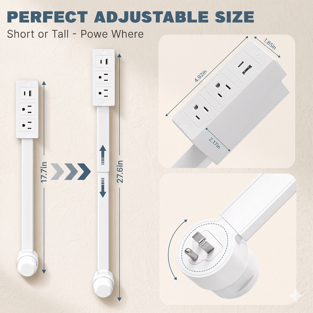 Electrical Outlet Extender Stick – Extendable Wall Outlet Extension for Hard-to-Reach Outlets, Safe & Easy Install for Home Renovation, Remodeling, and New Construction (MOQ 10 Sets)