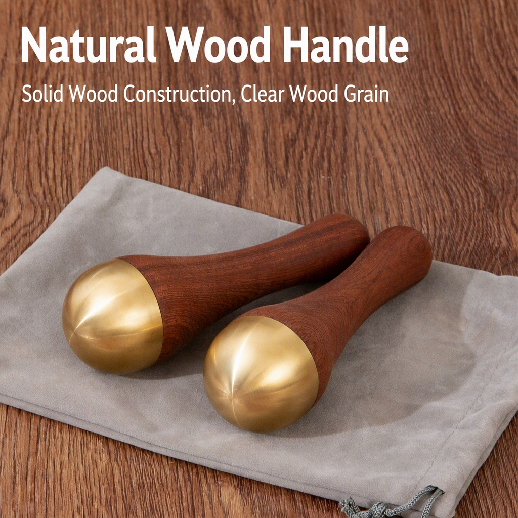 Ayurvedic Kansa Wand Face, Foot &amp; Body Massager – 2-in-1 Bronze Massage Tool