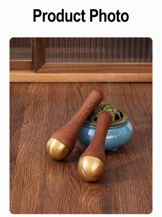 Ayurvedic Kansa Wand Face, Foot & Body Massager – 2-in-1 Bronze Massage Tool