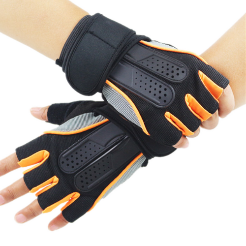 Black Fitness Gym Weight Lifting Gloves For men driving bike