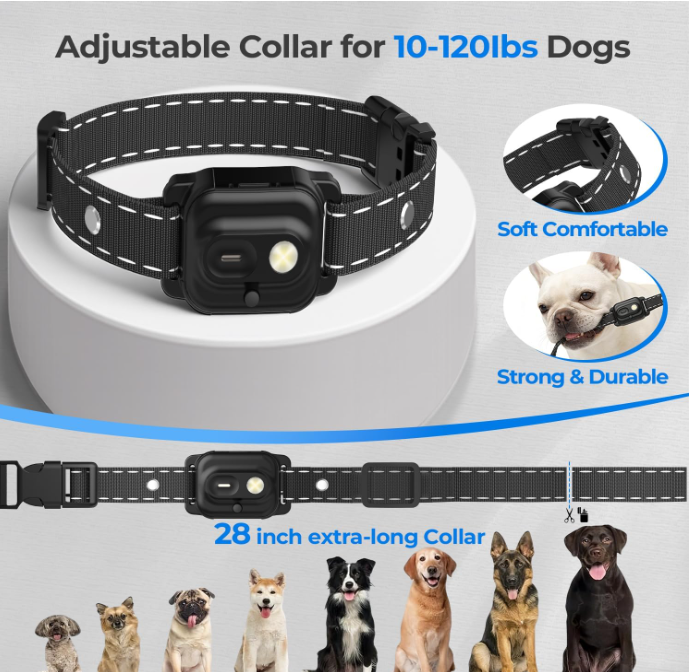 Dog Training Collar with Remote, 3300ft Range, Rechargeable IPX7 Waterproof E-Collar with Beep, Vibration, Static &amp; LED Light for Small, Medium &amp; Large Dogs (MOQ 10 sets)