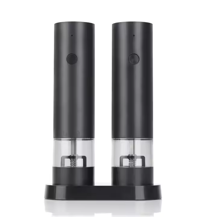 Electric Salt and Pepper Grinder Set Automatic One Touch Pepper Grinder Easy Use Pepper Mill (Duo 10 Pack)