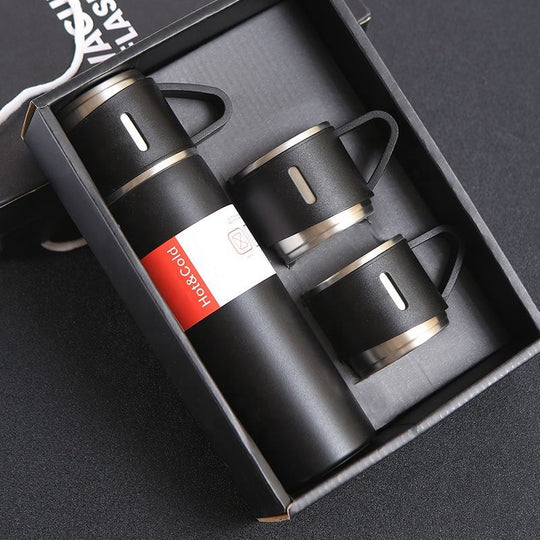 Vacuum Flask Thermos Cup & Luxury Coffee Mug Table Top USB Charging Combo Pack - MOQ 10 Pcs