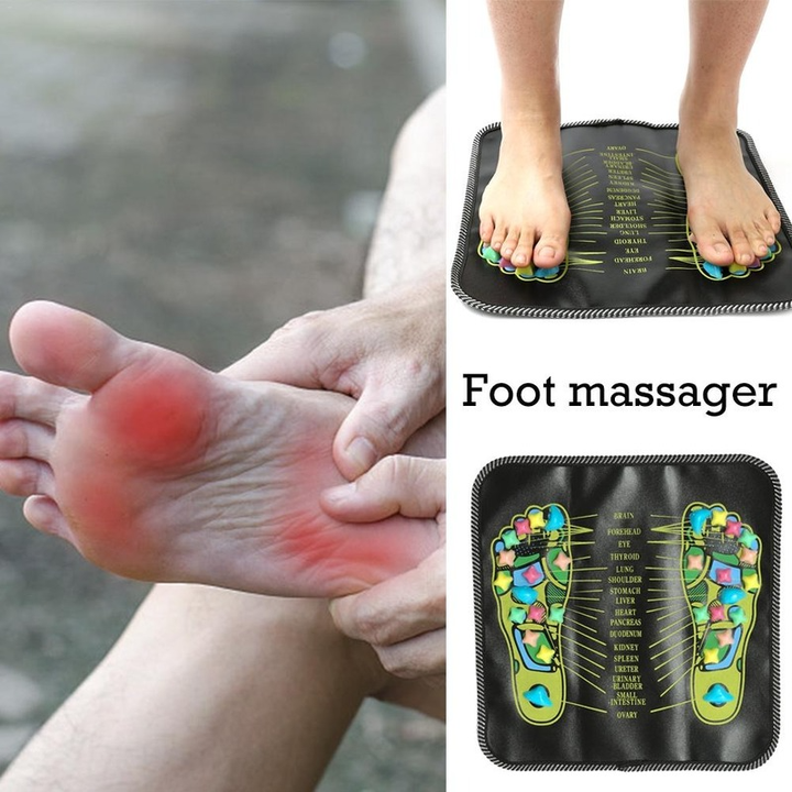 Reflexology Acupressure Mat Pad Massager Massage Foot Stone Foot Leg Pain Reliever