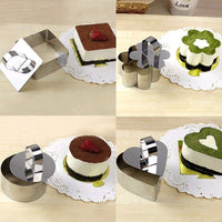 3D Cake Molds with Pusher Lifter Cooking Rings Set of 4