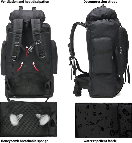 High Quality Outdoor Large-Capacity Equipment Camouflage Waterproof Professional Hiking Backpack