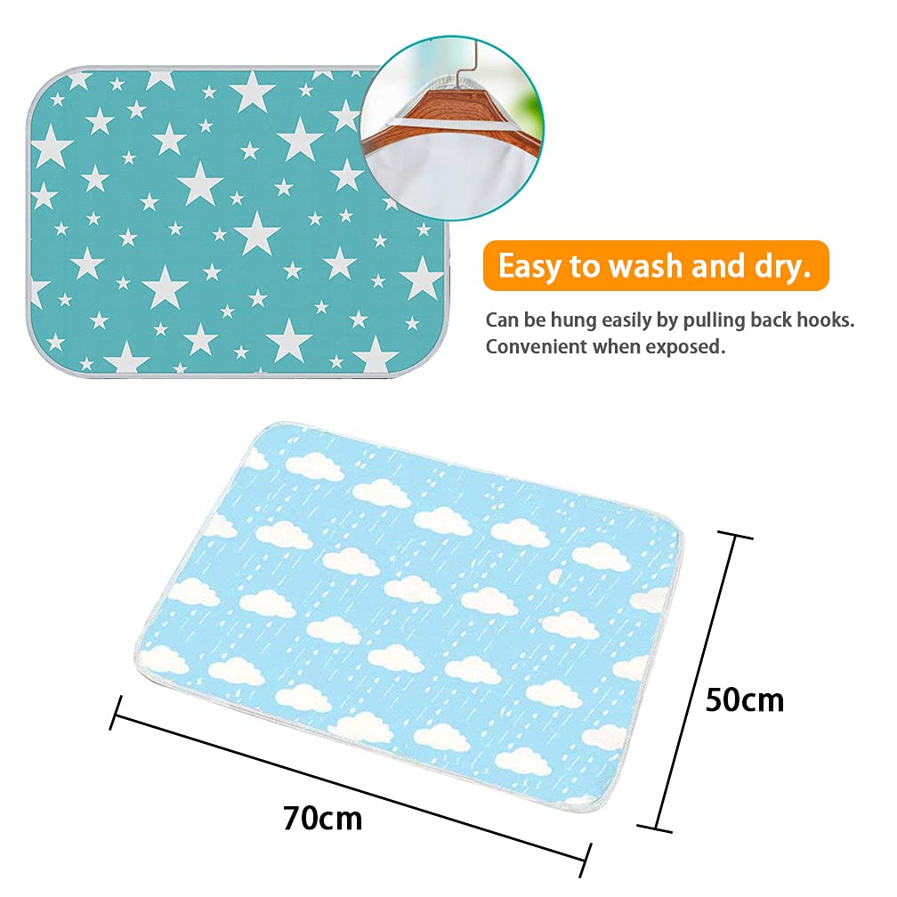 Portable Toddler Diaper Changing Pad Waterproof Baby Change Mats Premium Change Pad Liner Bed Pad Play Mat (3 Pack)