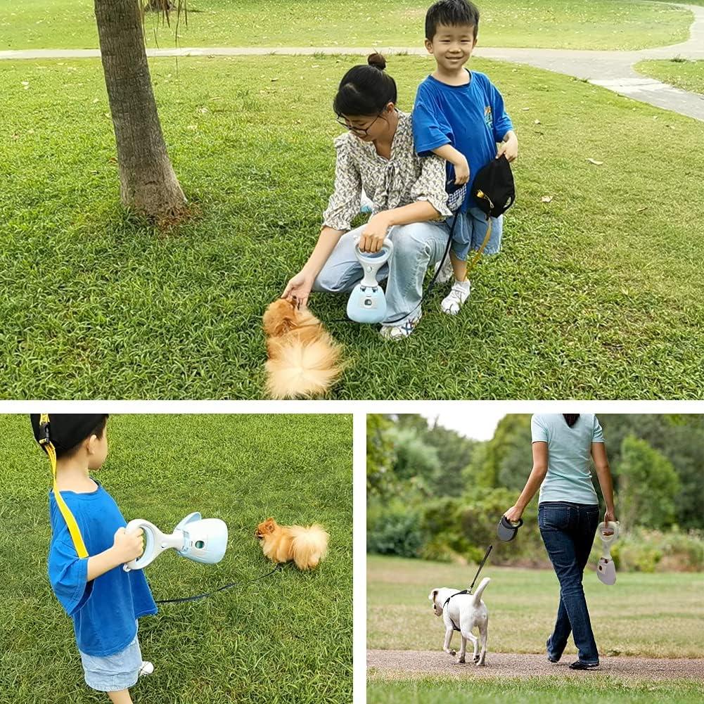 Portable Long Handle Dog Pooper Scooper without Smell for Walks,Sturdy and Durable for Easy Grass and Gravel Pick Up