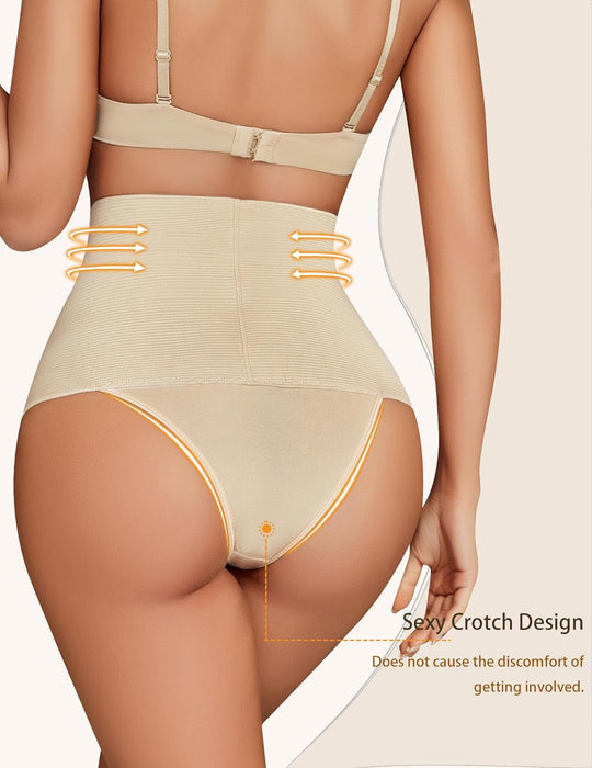 Waist Cincher Girdle Body Shaper Thong For Women Tummy Control Panty Slimmer(Bulk 3 Sets)