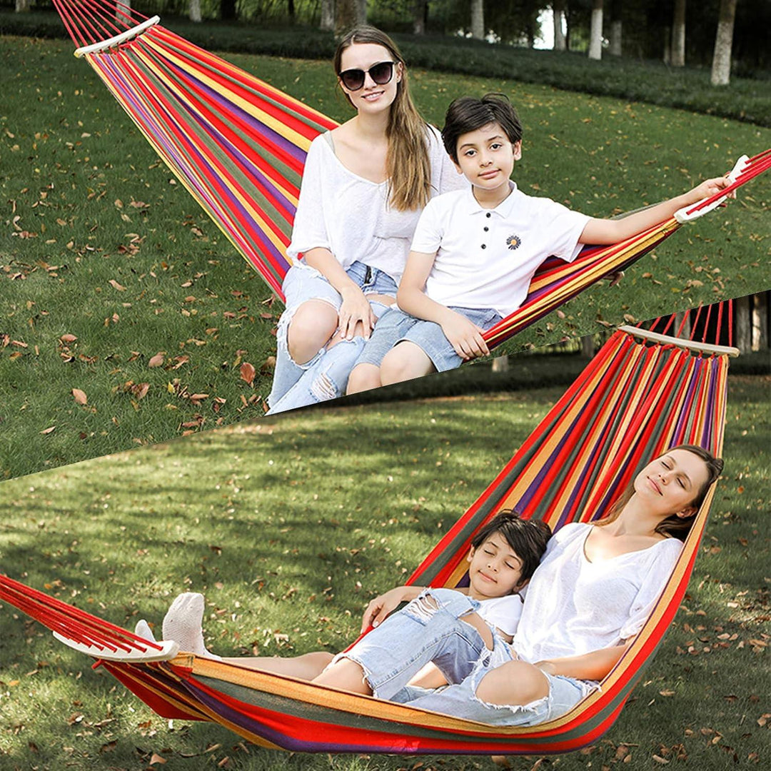 Folding Double Hanging Nylon Wholesale Swing Portable Outdoor Camping Hammock Canvas Hammock Bed