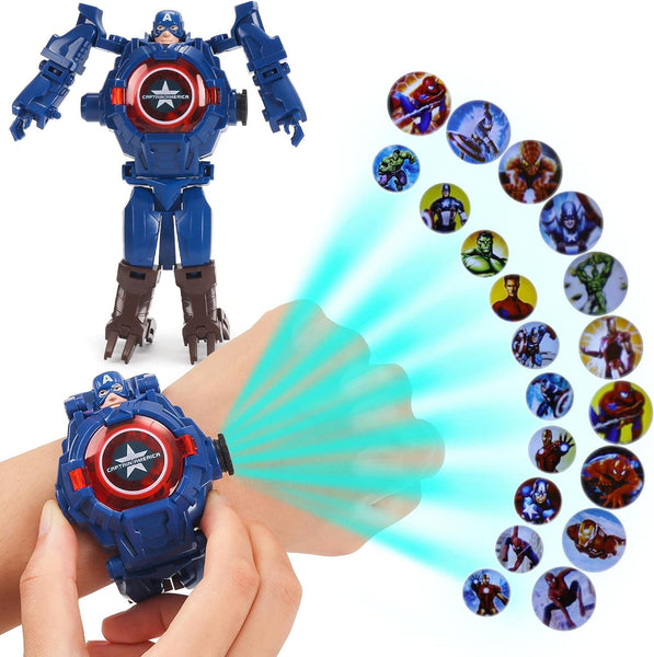Super Hero Watch for Boys 21 Images Projector  3D Watch Wall Image Projector Smart Watch Digital Wrist Watch for Kids Boys 6-12 Birthday Gift