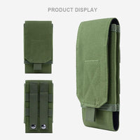 Tactical Molle Phone Case Bag Cover Loop Belt Holster Pouch Compatible with iPhone 14 Plus/14 Pro Max/14 Pro/13 Pro Max/13 Pro/13/12 Pro Max/11 Pro Max/Xs Max